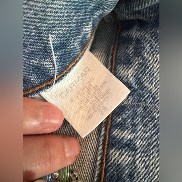 CARMAR distressed denim light wash shorts - size 26 - Picture 4 of 4